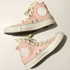 CONVERSE Light Pink and Mint High Tops Size 8